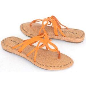 Coconuts by Matisse Gisella Wedge Flip Flop Slide Sandals Women's 9 Vacay Travel
